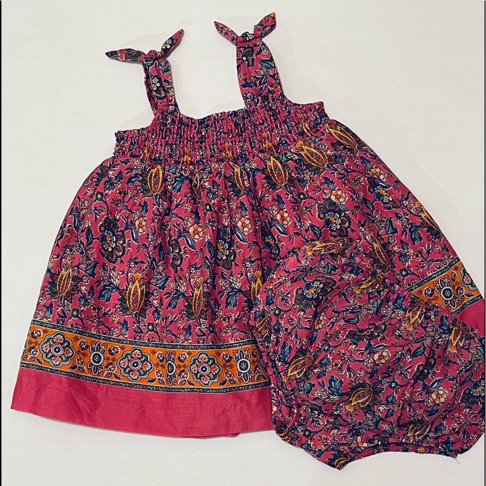 Ralph Lauren infant sun dress size 6 months, two piece, multicolor